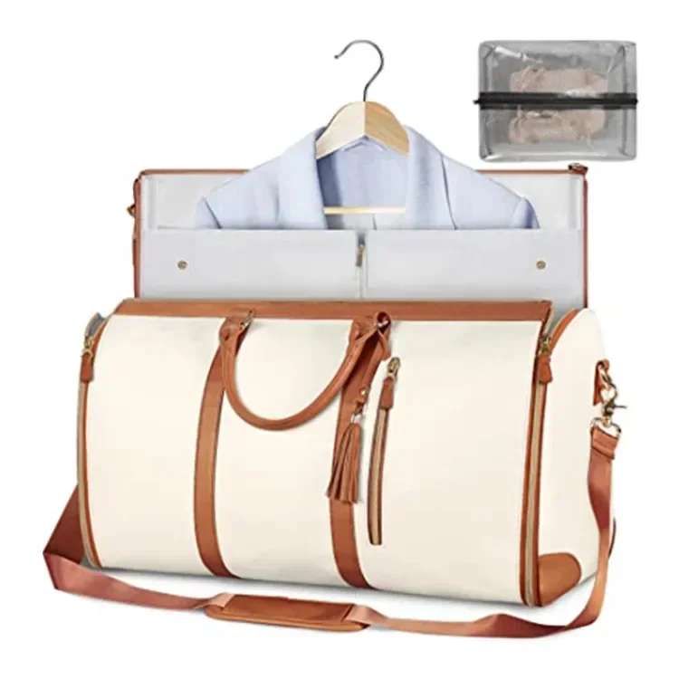 

Multi Function Travel Bag for Women, Large Capacity Hand Luggage Bag, PU Folding Suit Storage Bag, New