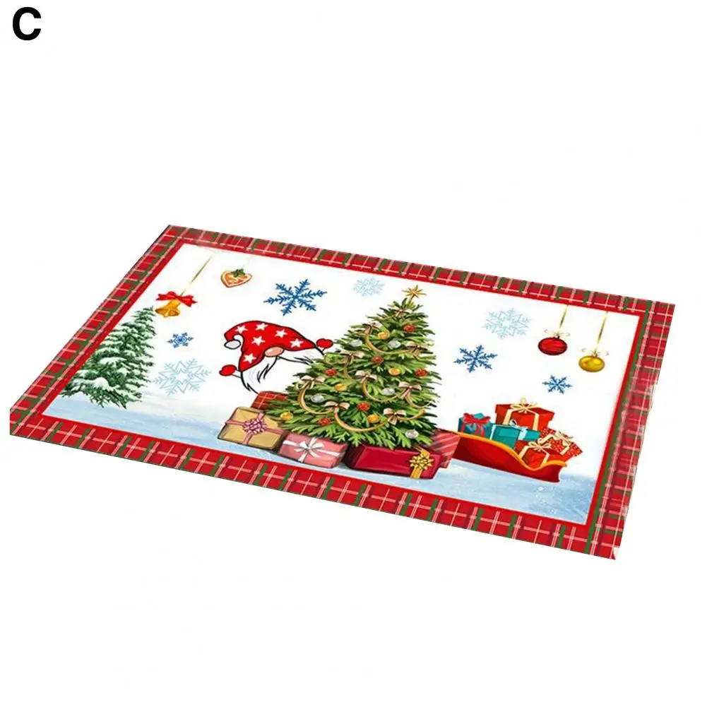 

Влагопоглощающий коврик с надписью Merry Christmas, Праздничный Рождественский Коврик для двери, нескользящий моющийся износостойкий коврик с красочным принтом