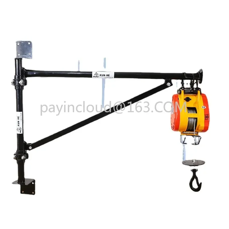 

Electric Hoist Upright Column Support 180 Degree Rotating 220V Household Lifting Crane Small Shelf