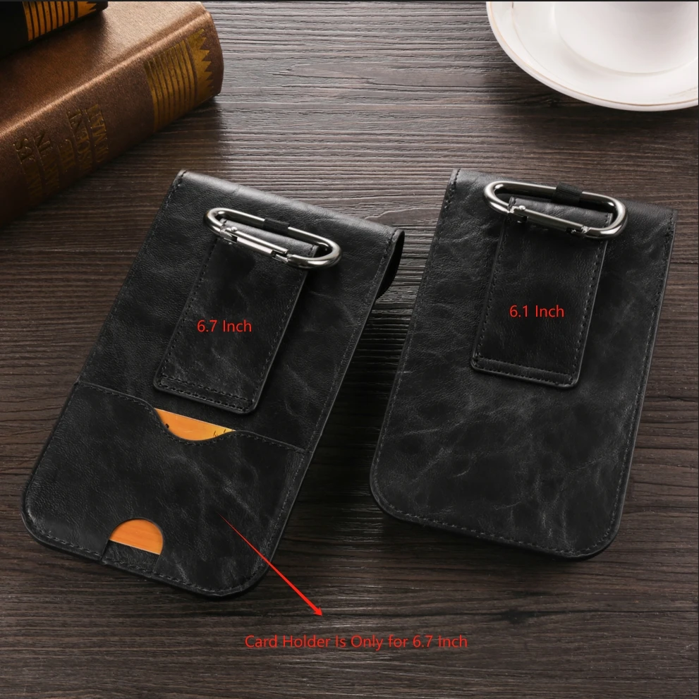 Men's Leather Phone Belt Clip Case Waist Bag Holster Pouch