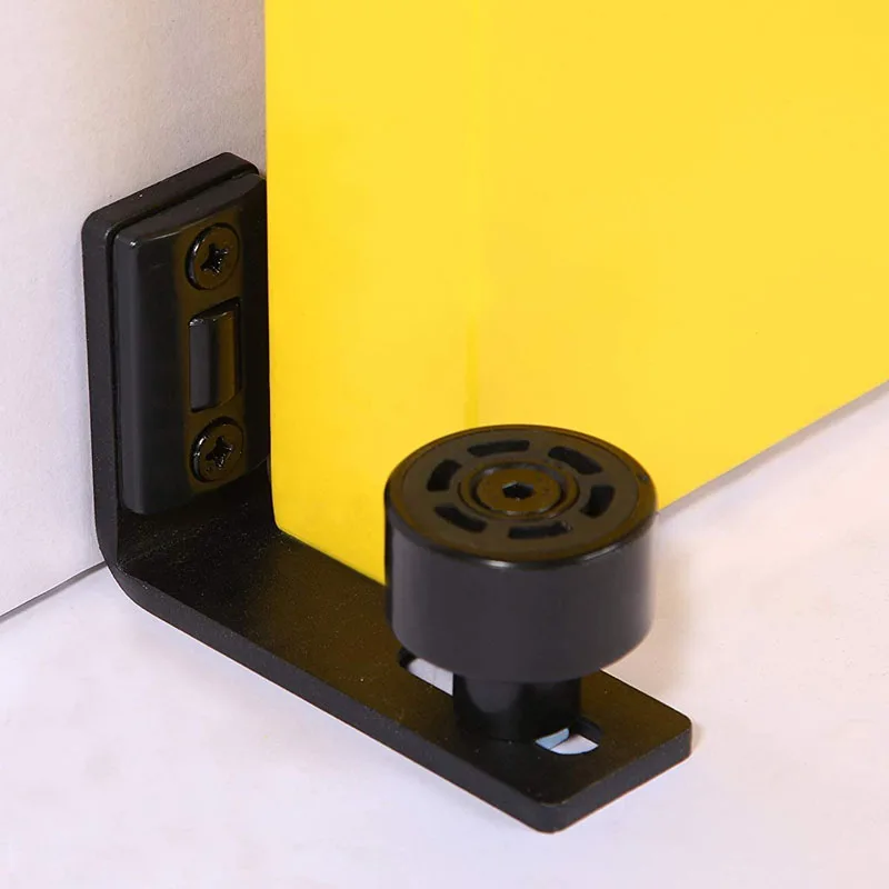 Sliding Barn Door Guide Adjustable Floor Guide For Sliding Barn Door Black Wall Guide With Screws