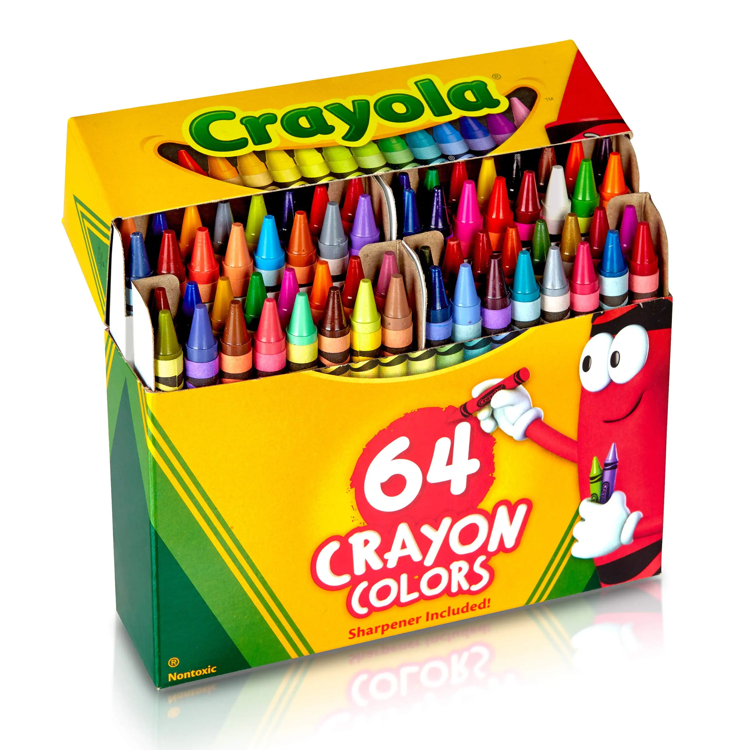 Crayola 크레용 - 64개, 어린이 크레용, 교실용 개학 공예 용품, 무독성, 3세 이상, 어린이 장난감