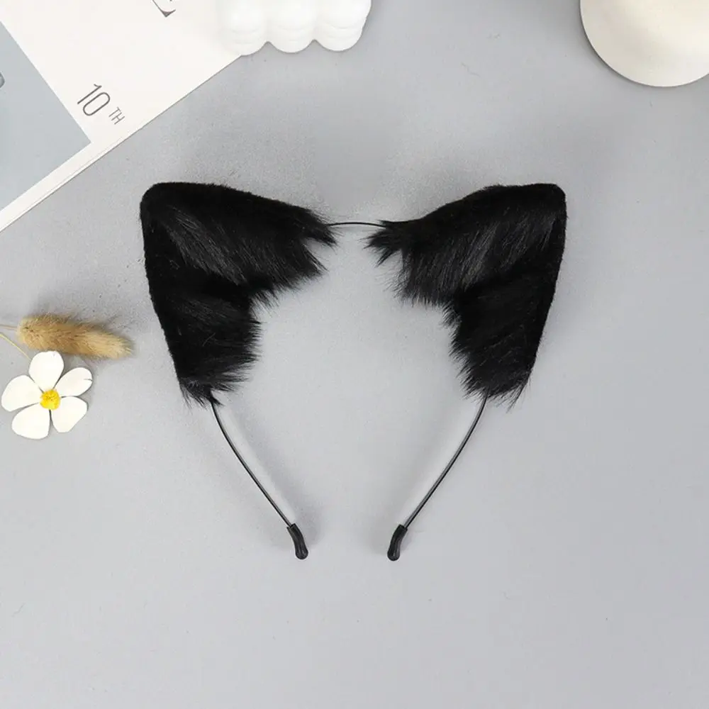 Gothic Plüsch Fuchs Katzen ohren niedlich Lolita Halloween Party Haarband künstliche Tierohren Kopf bedeckung Cosplay Haarschmuck – Detail 15
