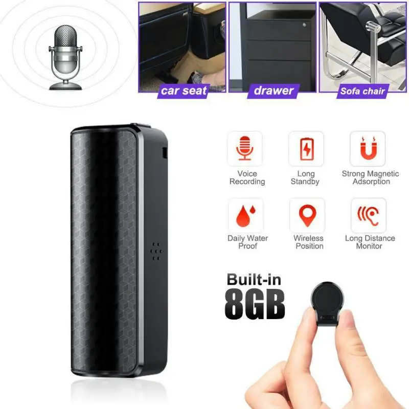 8GB Q70 Digital Audio Voice Recorder Long Standby Magnetic Voice 