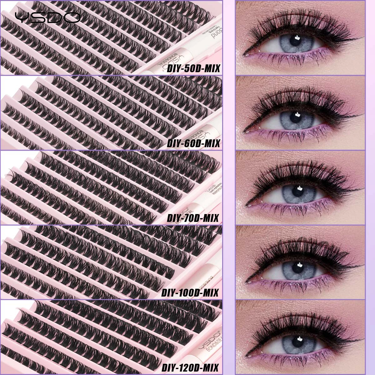 Individual Lash Extension Kit Black 120 200 Pcs