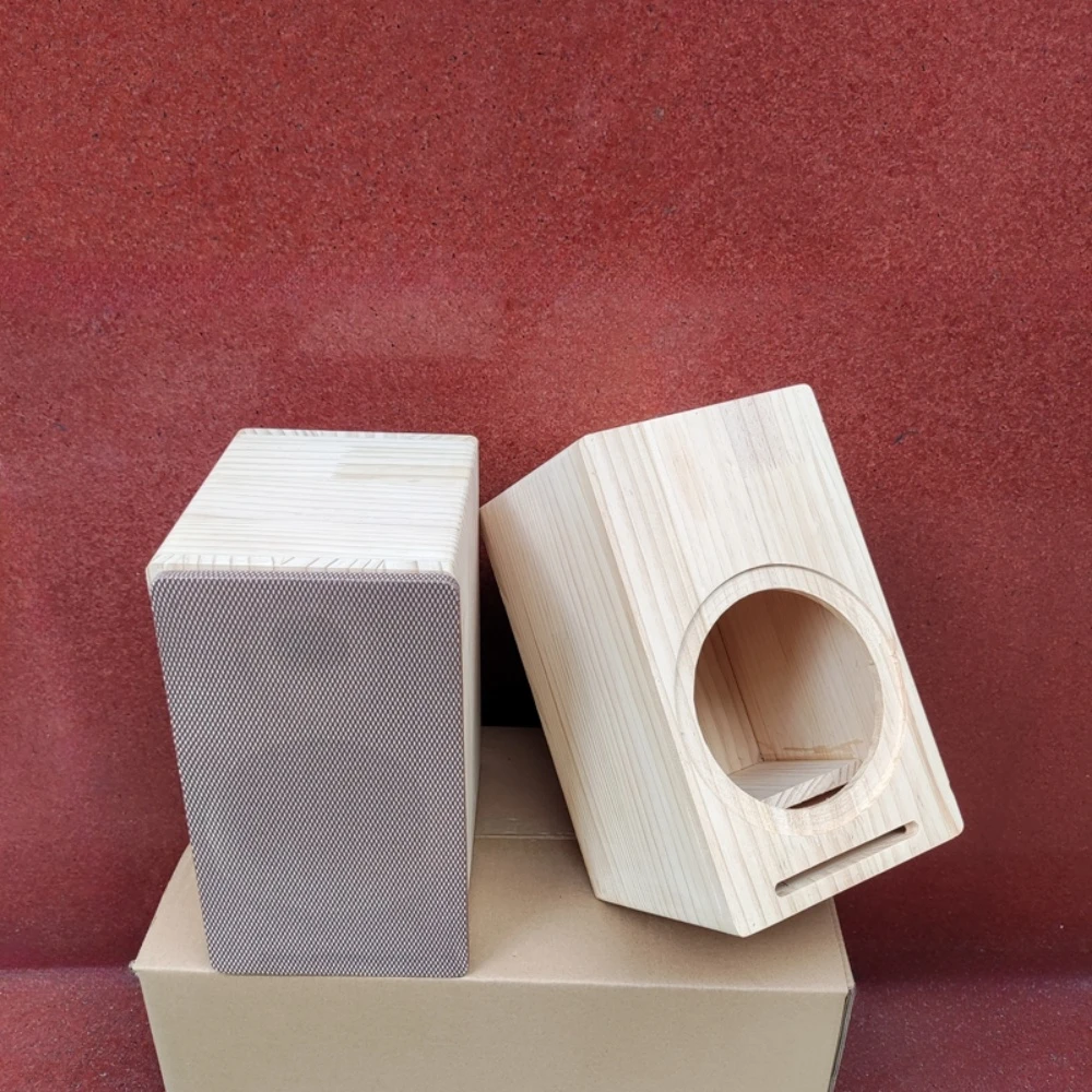 1Pcs Vehicle Audio Modification 6.5-inch Car/Home Speaker Housing Pure Solid Wood Two Division Frequency/Full Frequency Maze Box