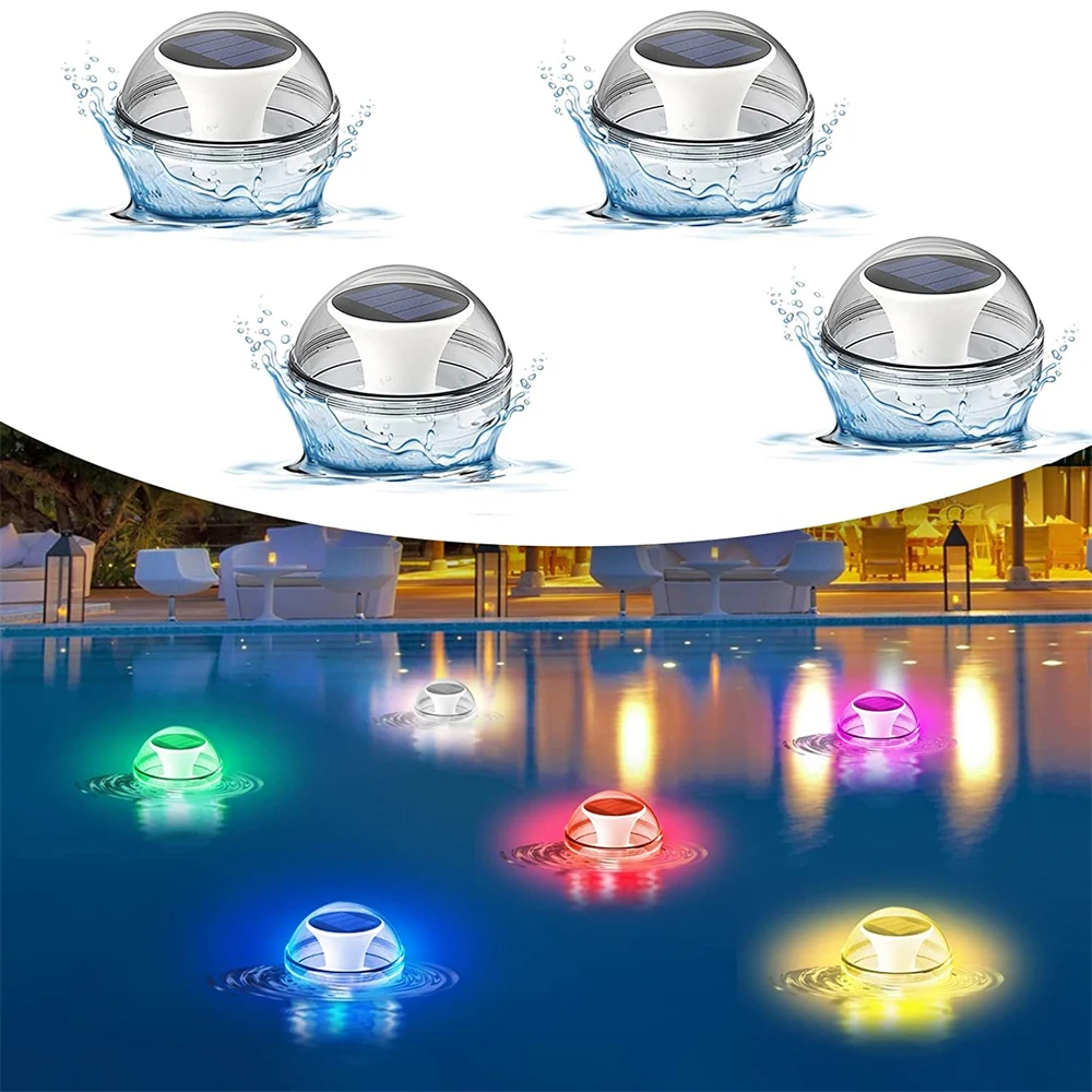 5 1PCS Solar Floating Pond Lights Colorful Solar Water Drift Lamp LED