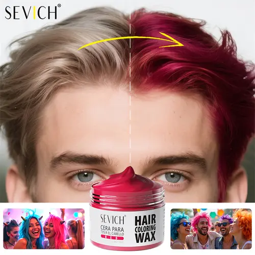 13-Color Temporary Hair Color Wax Hair Styling Paste,Disposable Colorful Hair Dye Cream for Unisex Adult for Hair Coloring Style - Image 4