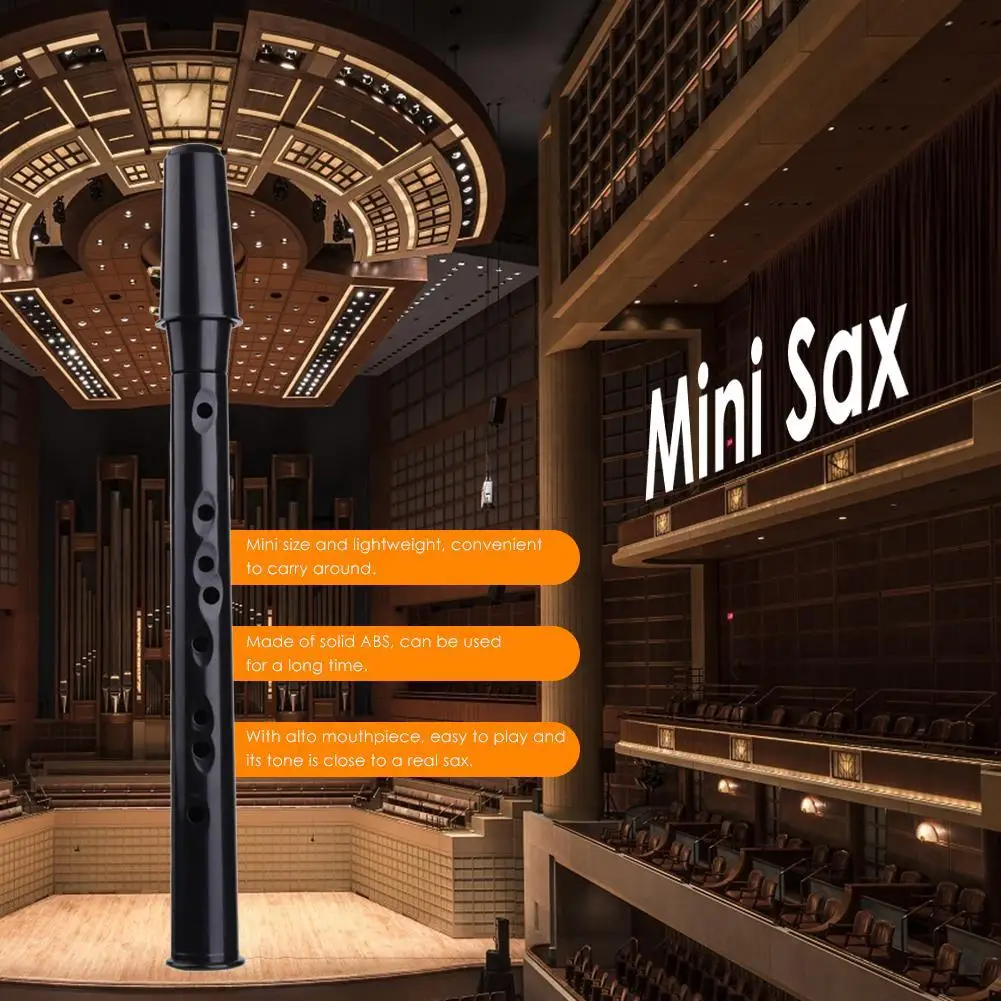 Mini Bb Saxophone Alto Mouthpiece Pocket Sax with 5 Reeds Woodwind Instruments