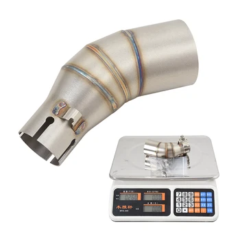 Connect 51MM Muffler For CFMOTO Papio 125 XO-1 XO-2 2023 Motorcycle Exhaust Tail Mid Link Pipe Middle Tube Stainless Steel
