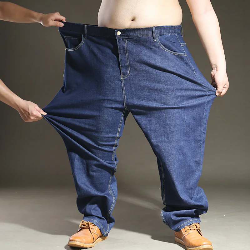 Large size men jeans 200KG plus size 10XL 11XL 12XL 13XL autumn and winter pants large stretch straight 50 54 56 58 black jeans 2