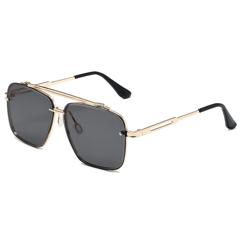 Hot Selling Fashion Double Beam Metal Fishing Sunglasses Men's New Street Fashionable Glasses high-grade Sense T102