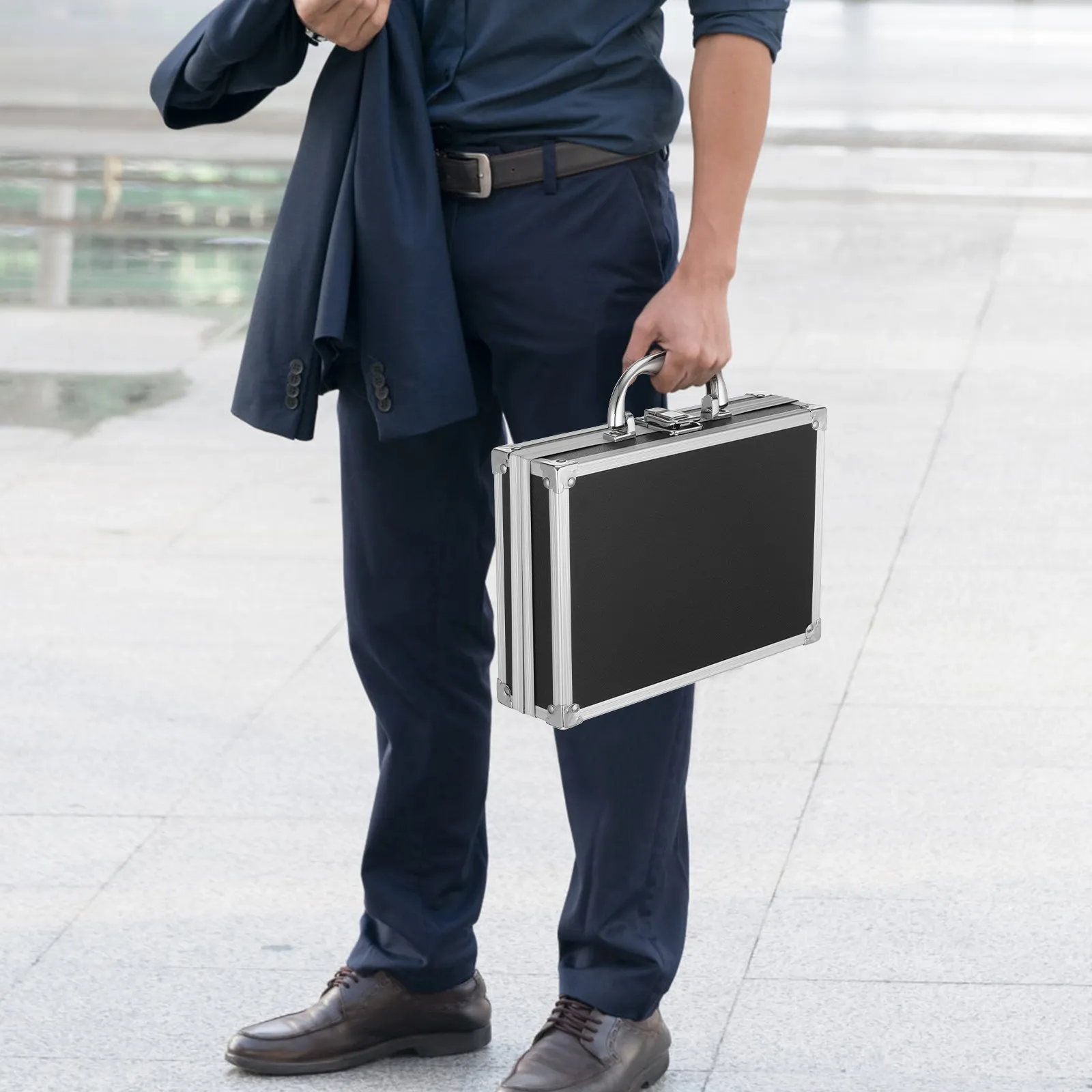 금속 도구 보관 상자 손잡이 컨테이너 다기능 대용량 도구 상자 주최자 홈 오피스용 휴대용 운반 케이스