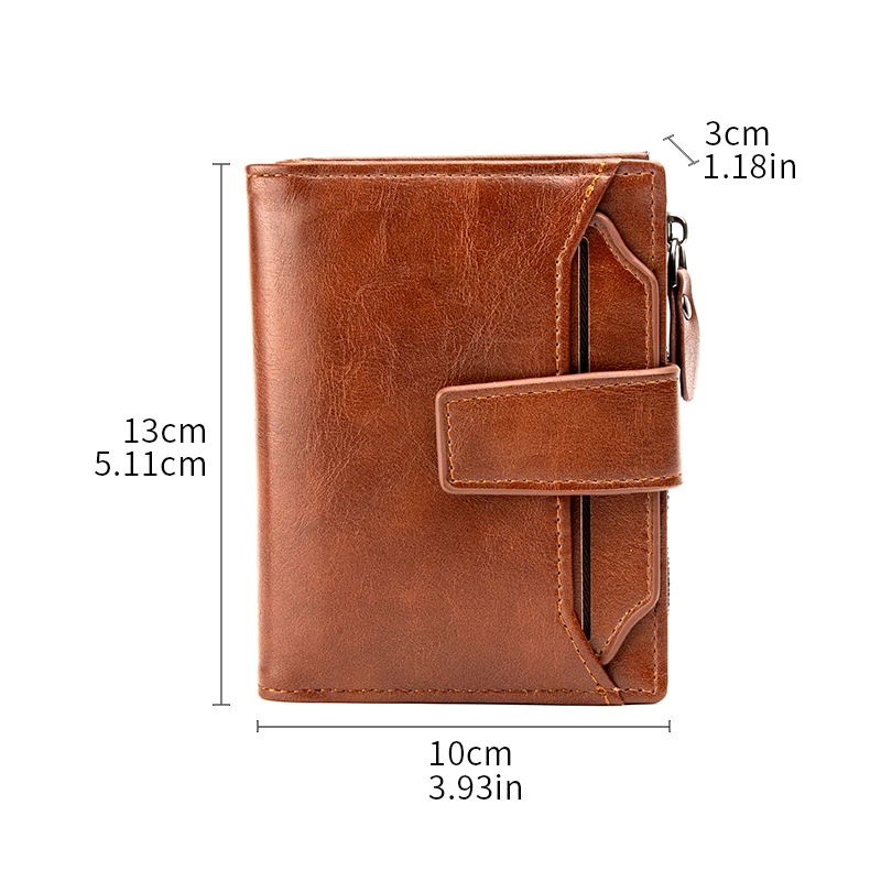 Mens Vintage Leather Wallet - Multi-Card PU Leather Gift Box