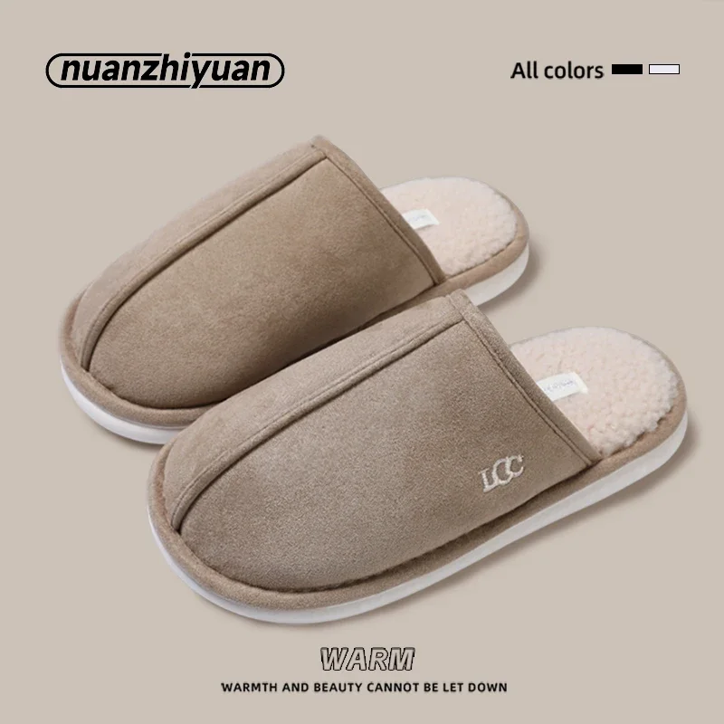Classic Women Slippers Men Indoor House Slipper Unisex Warm Plush Home Shoes Anti-slip Autumn Winter Flat Slide Shoe indoor slippers