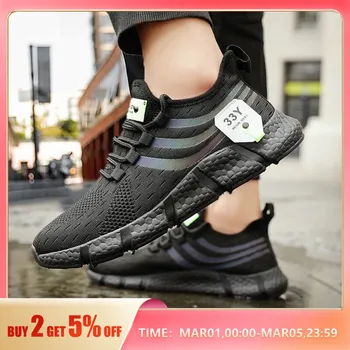 Men Shoes Breathable Classic Running Sneakers For Man Outdoor Light Comfortable Mesh Shoes Slip On Walking ShoesTenis