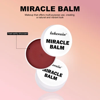 Miracle Downycheek Cream Monochrome Blush Paste Mud Woman New Peach Blush  Eyeshadow Lipstick 3In1 Paste Cheek Women Comstics - Thumbnail 3