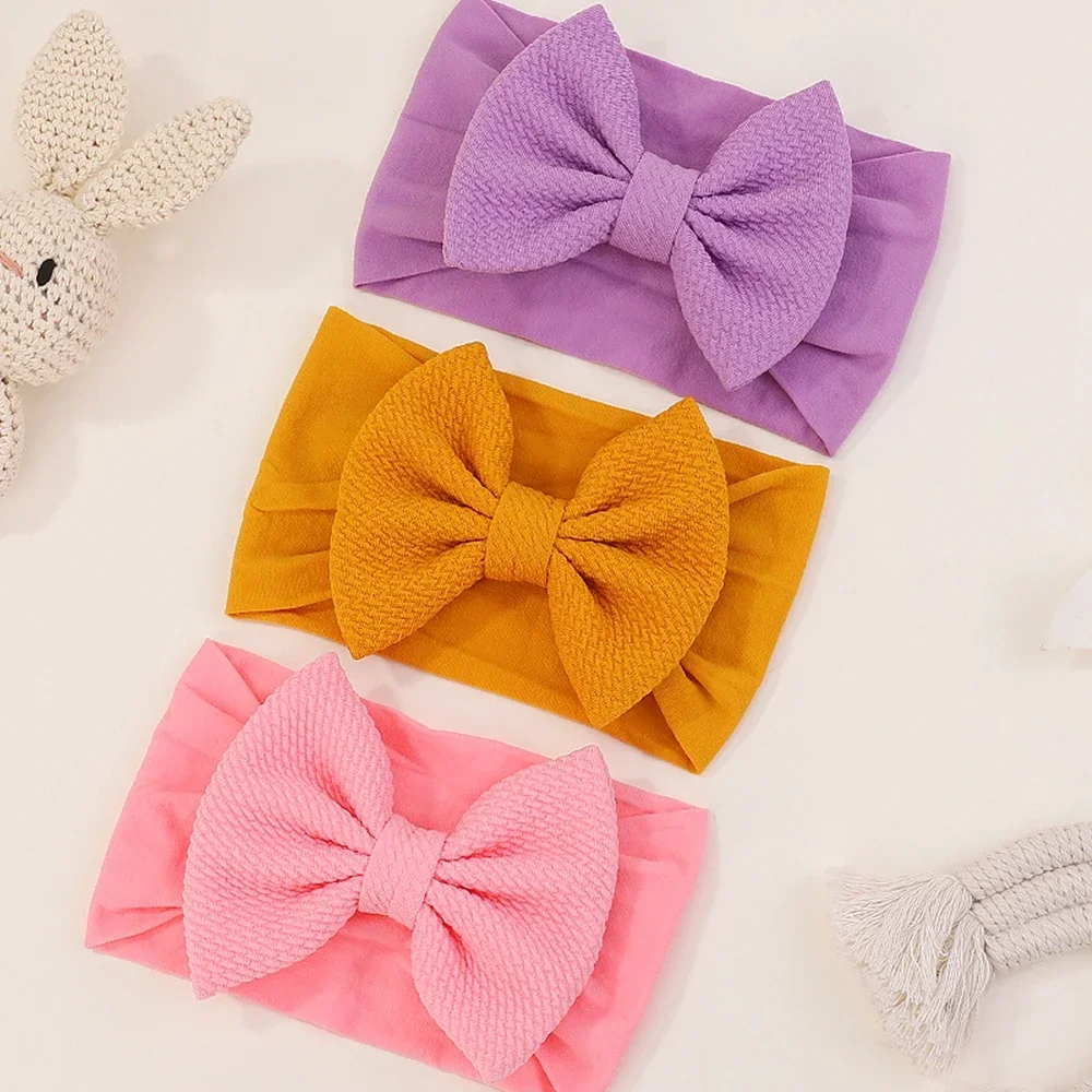 Baby Headband Set 1Pc Nylon Infants Toddlers Elastic Hair Band for Newborn Girl Princess Bowknot