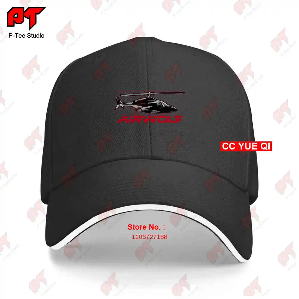 Airwolf Helicopter Grid Baseball Caps Truck Cap 3I2M