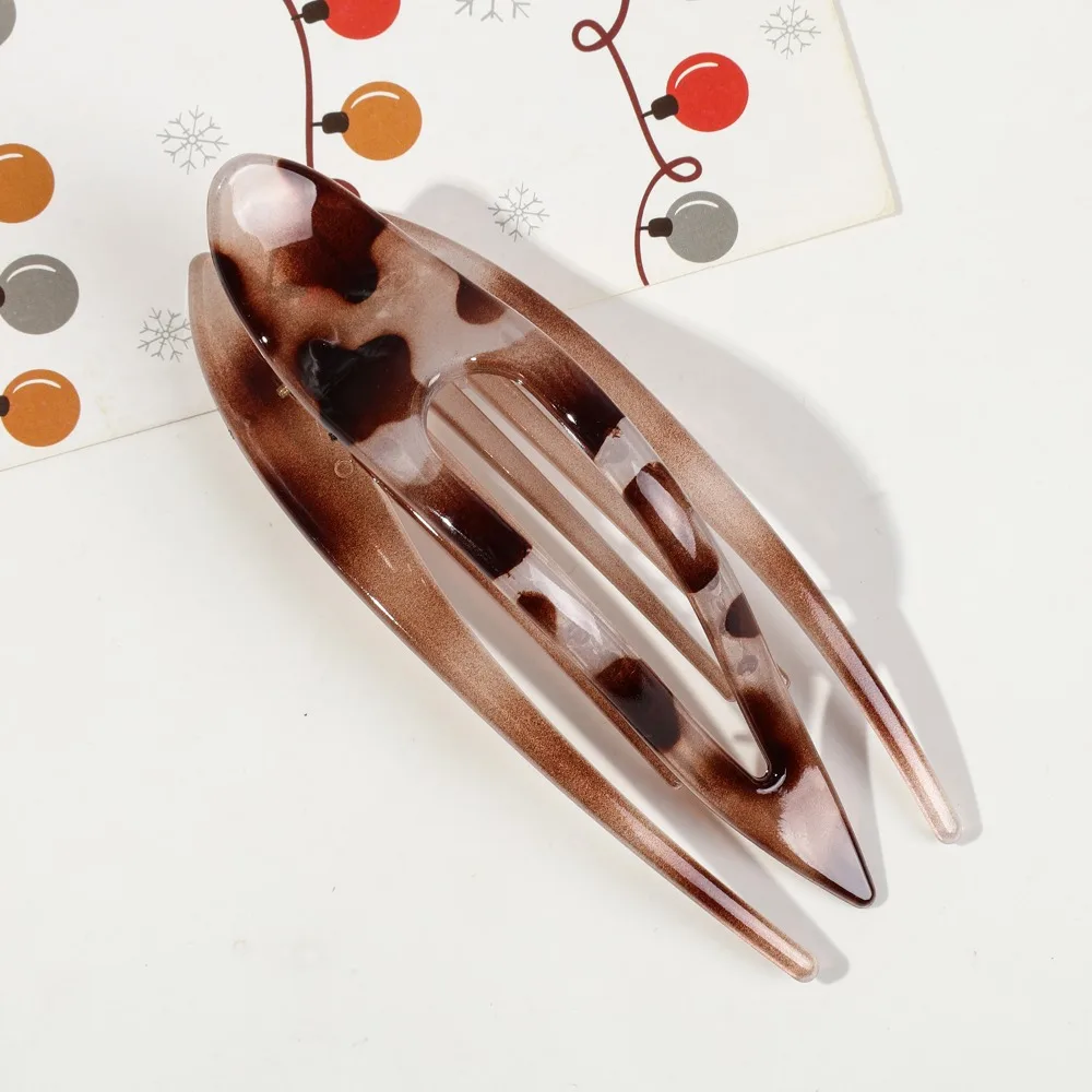 New Leopard Print Swallowtail Flat Hair Clip for Women Girl Large Duckbill Barrettes Hairgrip for Thick Hair Styling Accessories