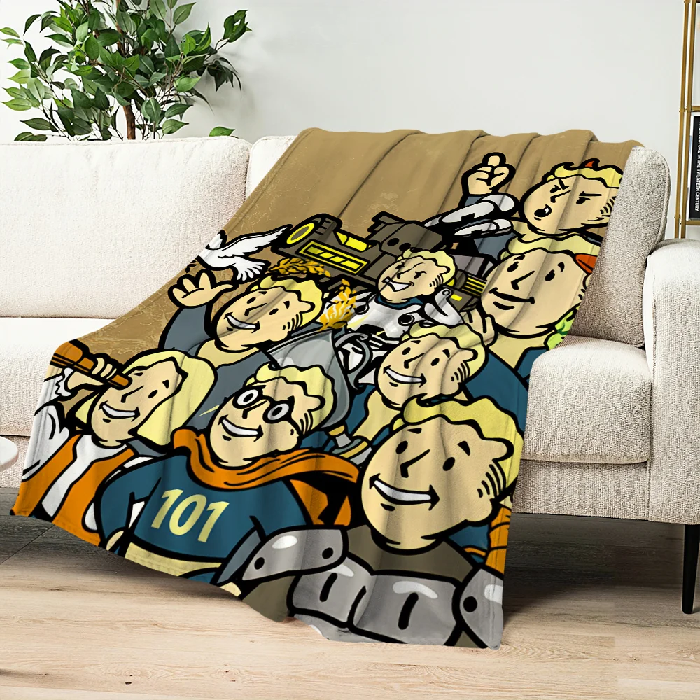Game F-Fallout Cool Blanket Plush Nap Sofa rug for Living Room Warm Office Bedroom Birthday Home Travel Kid Gifts 3