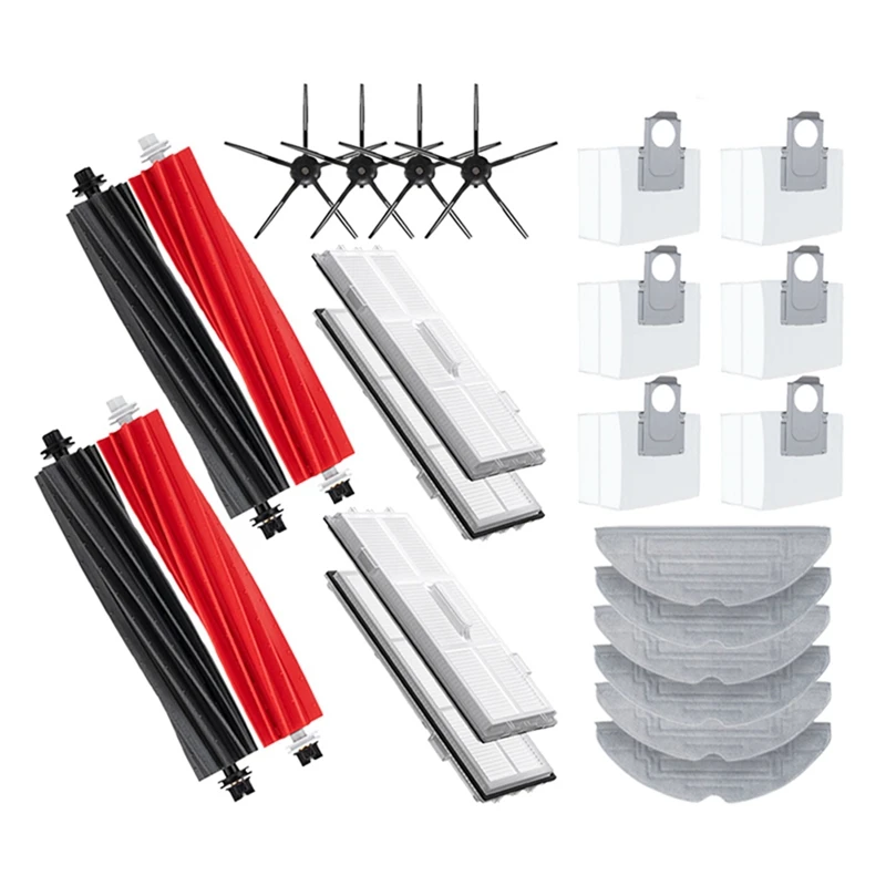 

For Roborock S8 Pro Ultra Robot Vacuum Dual Main Side Brush Hepa Filter Mop Cloths Dust Bag Replacement Accessories Kit