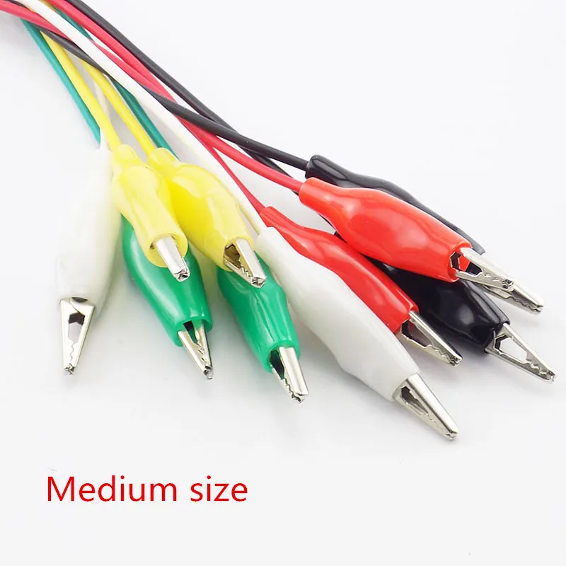 Alligator Clips Wire Double-ended Crocodile Clips Test Jumper Electrical DIY 1/5/10 Pcs