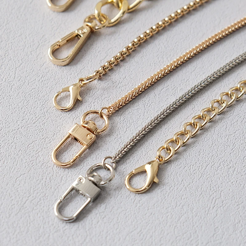 Neue Mode Frau Handtasche Zubehör Ketten Luxus Solide Gold Metall Tasche Kette Riemen Frauen Nette Kupplung Schulter Geldbörse Zubehör – Detail 5