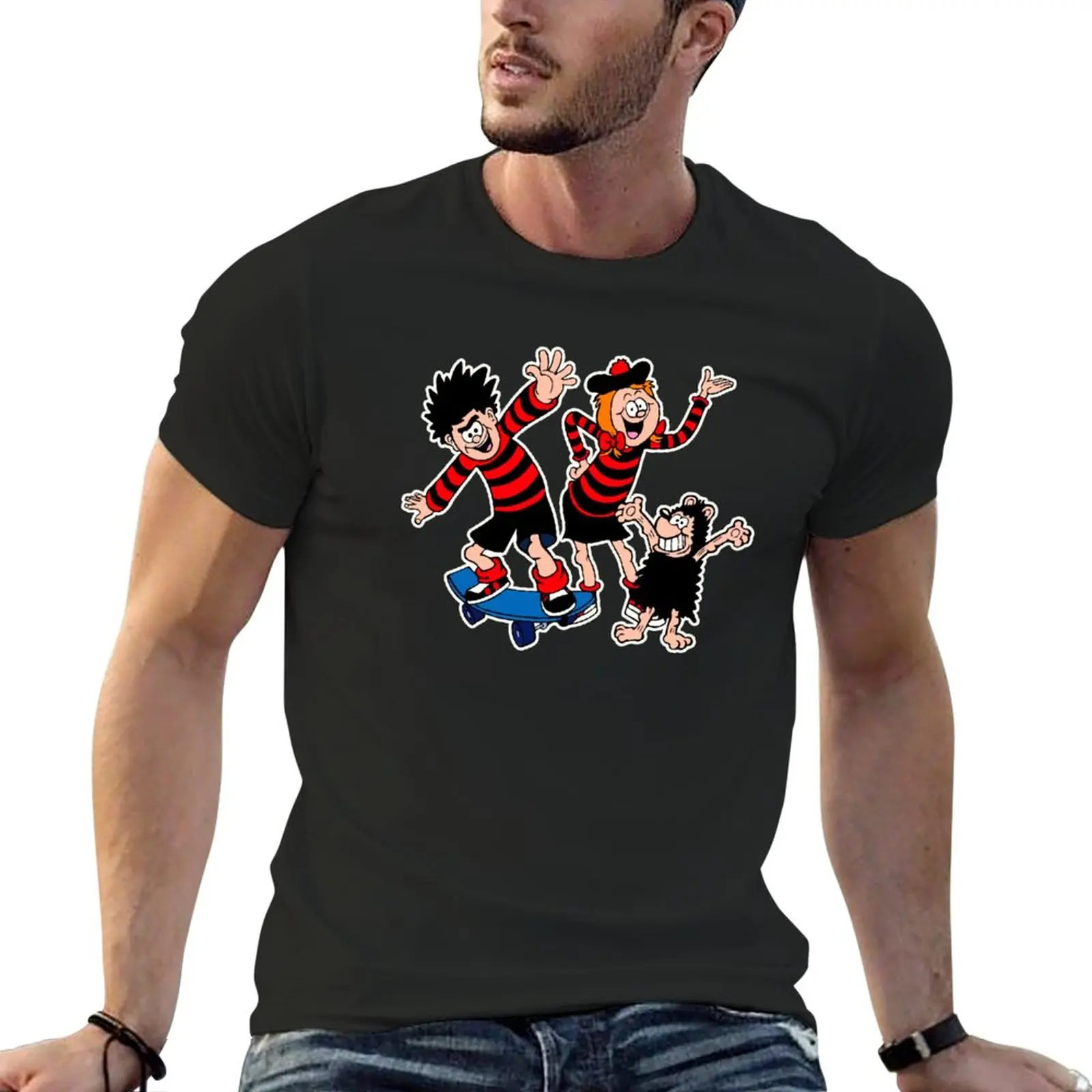 

The Beano Dennis and gnasher T-Shirt summer clothes new edition boys animal print shirt funnys plain t shirts men
