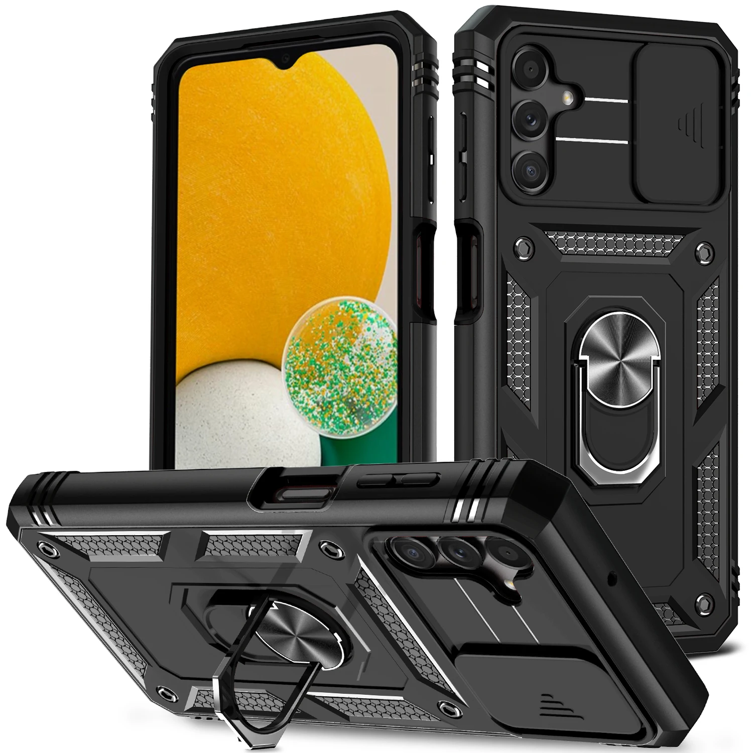 Universal Smartphone Case with 360° Protection and Slider Camera Cover