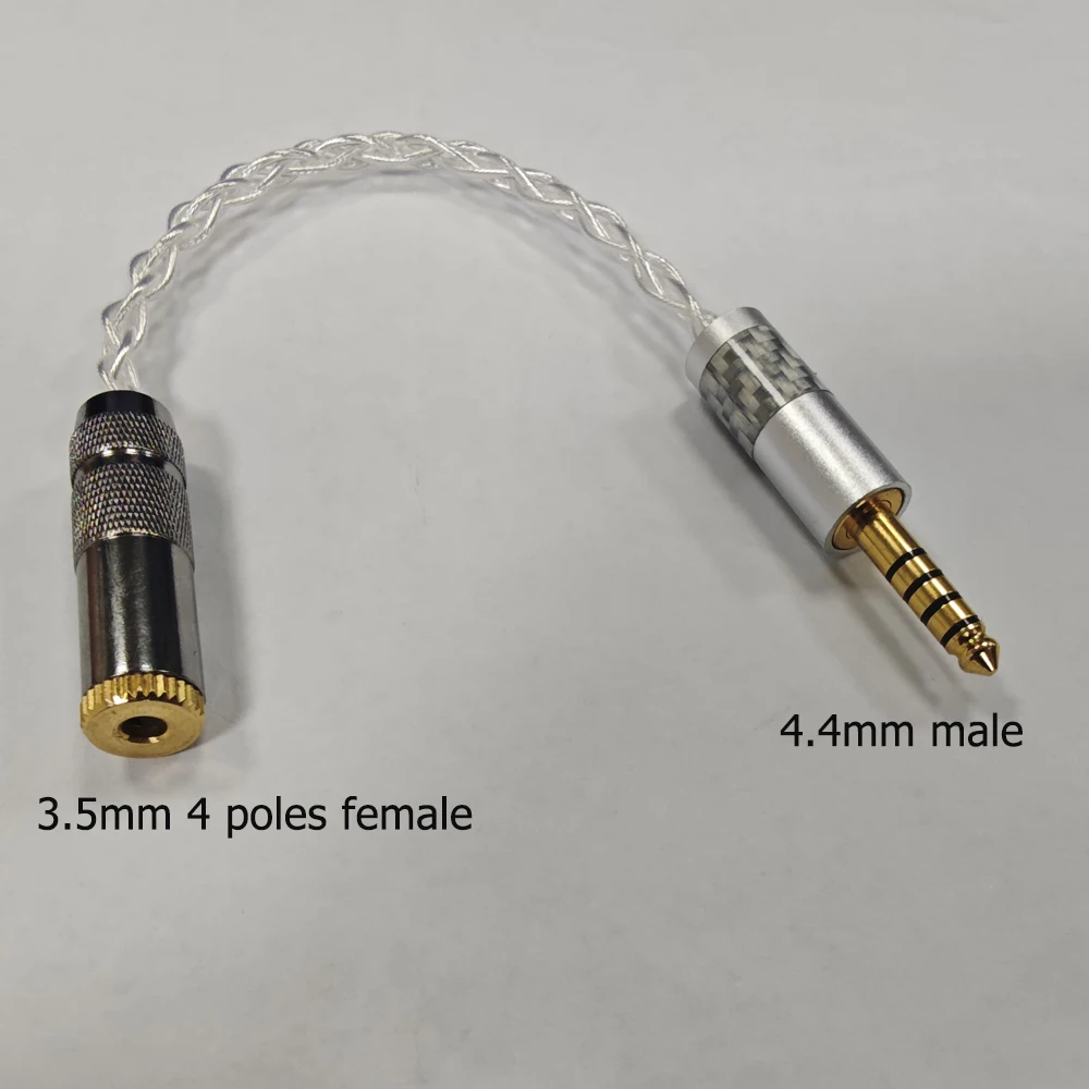 High Quality 3.5mm 3 Pole Headphone Plug to 2.5mm Balanced Female Aux Cable Hifi Audio Jack Cable
