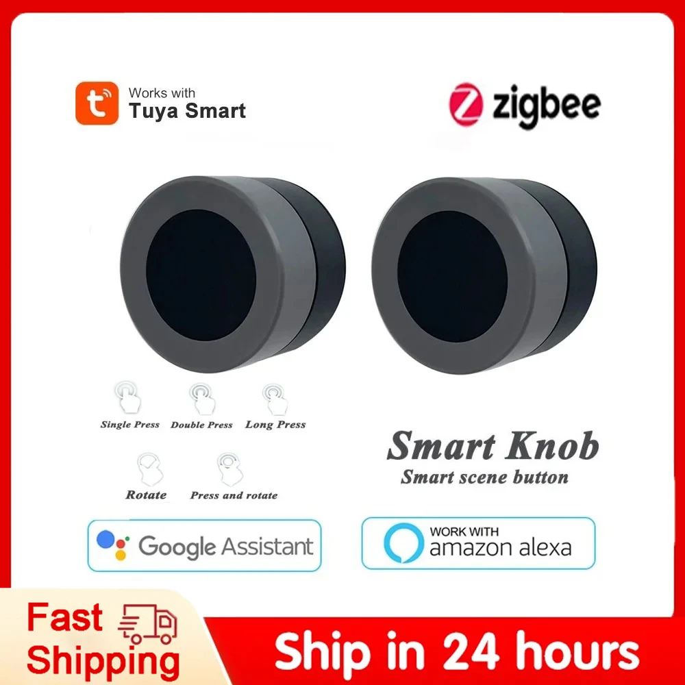 Tuya Smart Light Switch Knob ZigBee Wireless Scene Button - Main Image