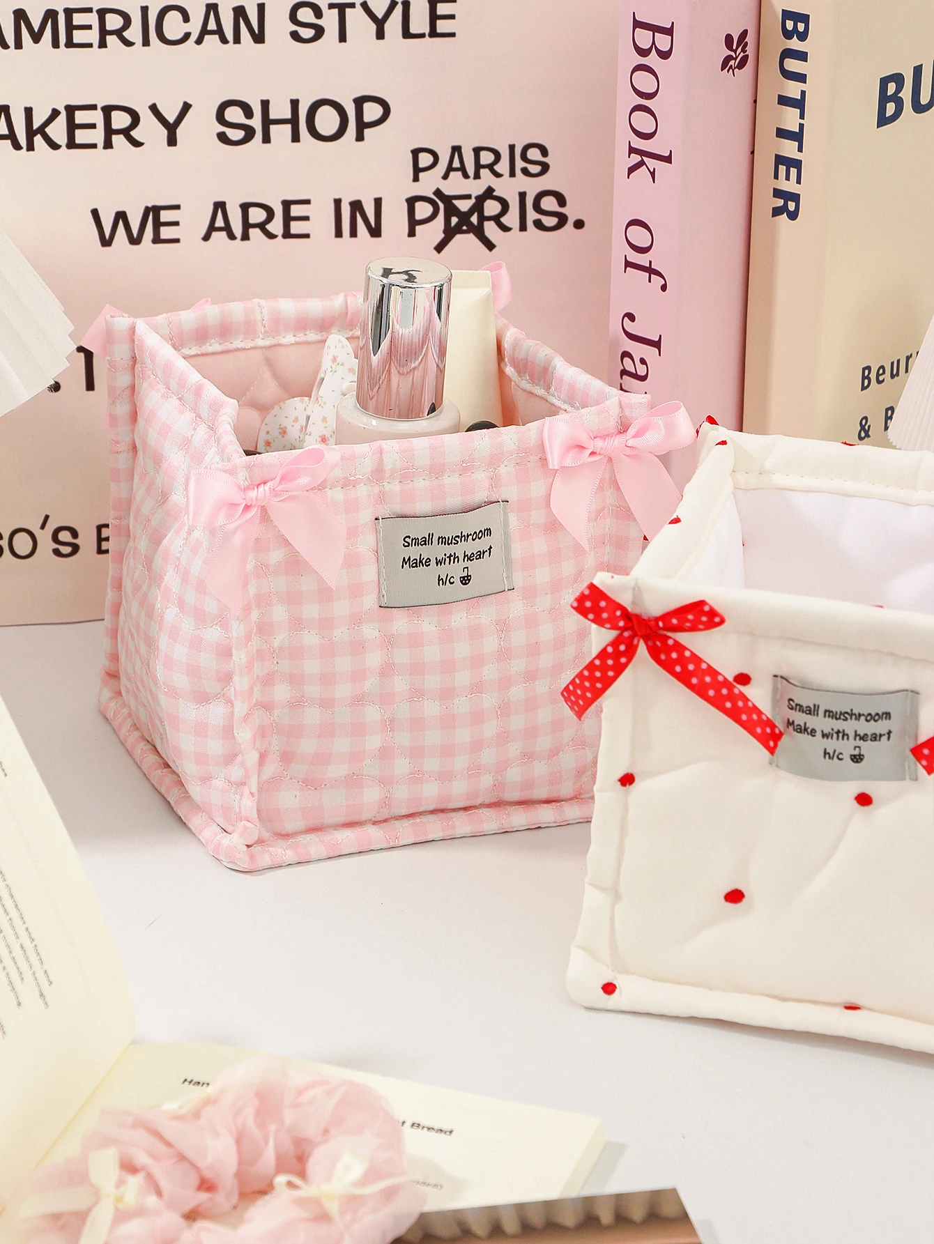 سلة تخزين مستحضرات التجميل اللحف، سلة تخزين للعناي...