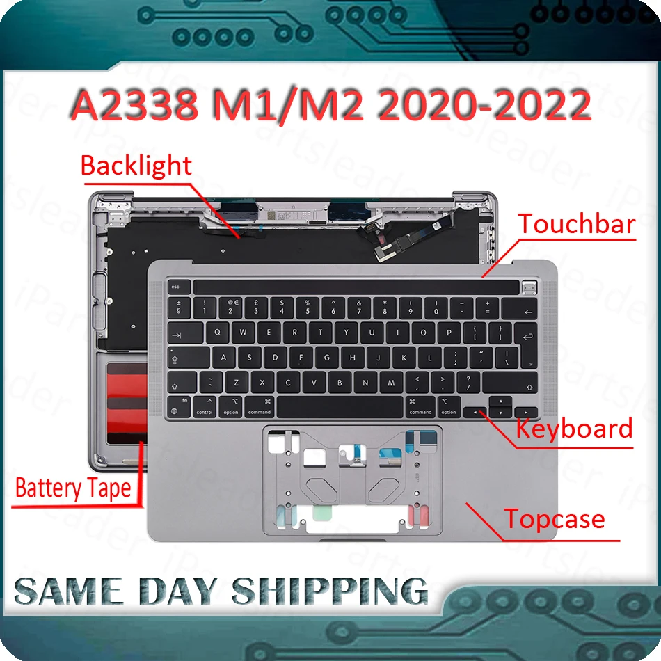 Repose-poignée MacBook Pro 15" A1990 (2019) - Argent, Clavier UK, Touch Bar, Haut-parleurs