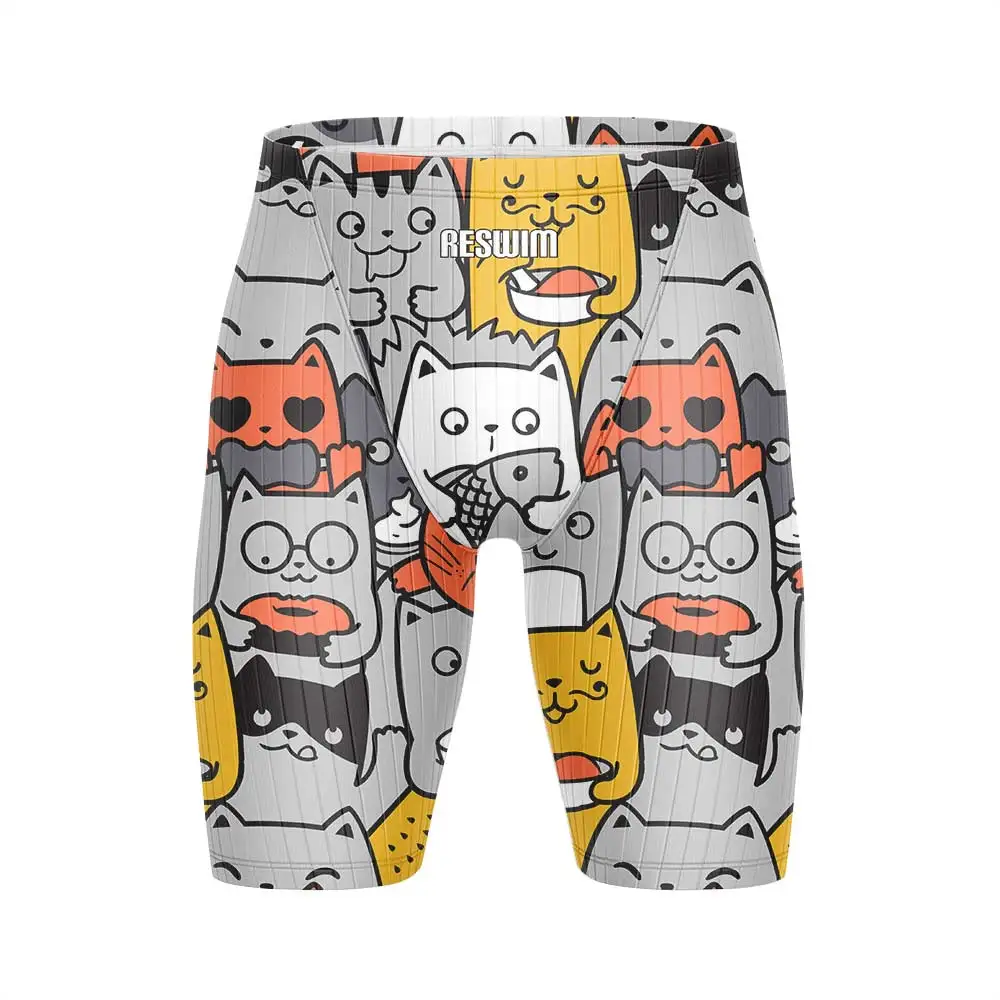 Summer Men's Jammer Swim Surf Shorts Summer Trunks Cartoon Swimwear Training Trunks Swimsuit New Beach Volleyball Swimming Pants