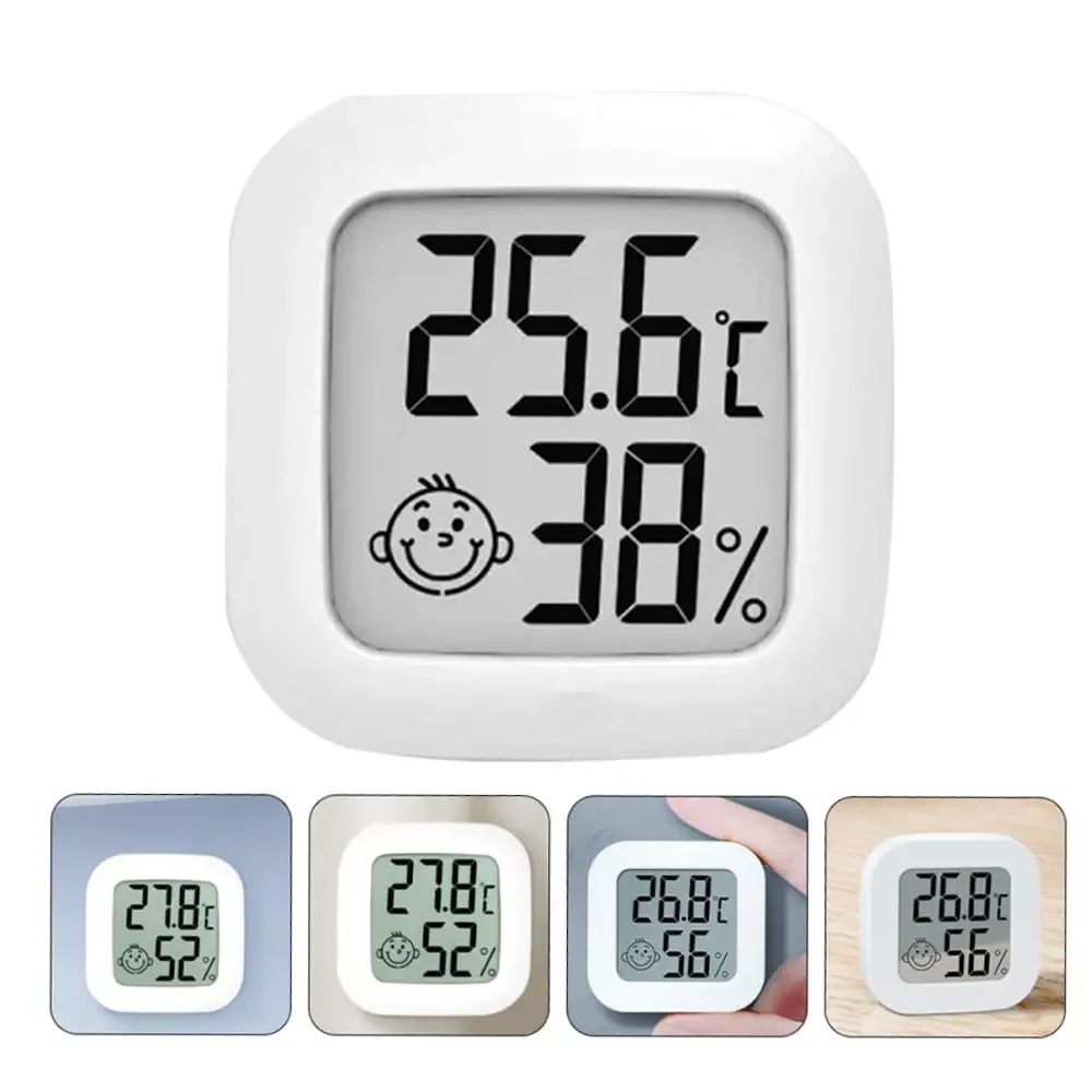 미니 디지털 LCD 온도계 및 습도계, 실내 고정밀 온도 센서, 가정용 돌고 습도계 