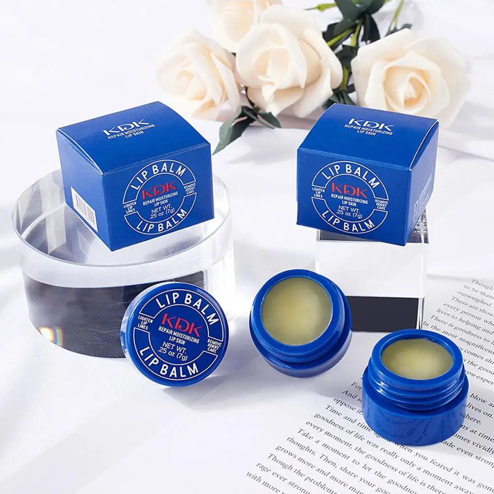 Small Blue Pot Repair Lip Balm Moisturizing and Hydrating Colorless Moisturizing Gel Lip Transparent Balm Care Makeup V5G1 winter forest deep blue shower curtain transparent bathroom shower for bathrooms bathroom shower set bath curtain