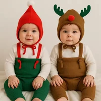 Vêtements mignons pour bébés, pantalons en tricot avec chapeau, pantalons pour bébés filles et garçons, vêtements pour nouveau-nés, tenues en coton pour nouveau-nés, 2026 1