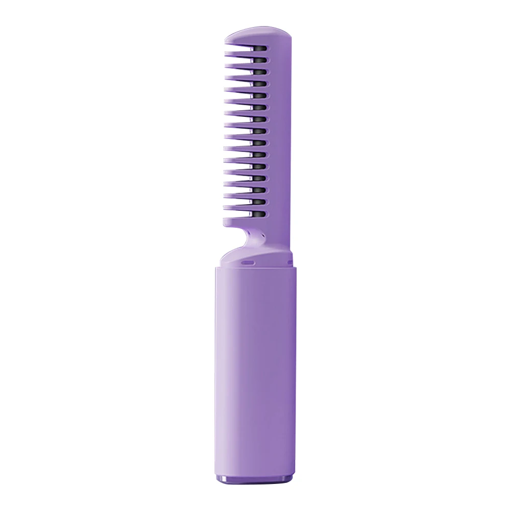 Personal Care Multifunctional Hairstyle Brush USB Rechargeable Mini Hair Straightener Curling Iron for Travel