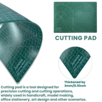 A4 Cutting Pad PVC Table Pad Leather Process Anti Cutting Double-Sided Carving Student DIY Process Self-Healing Pad 30cm×22.7cmx 4