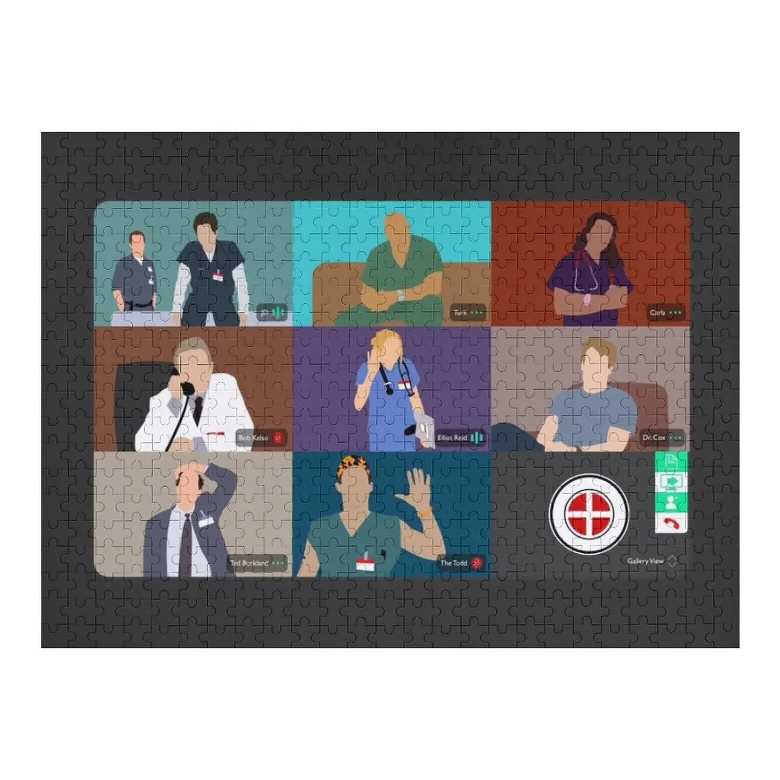 

Scrubs Virtual Hangout Jigsaw Puzzle Custom Wooden Gift Custom Gift Custom Child Gift Personalised Toys Puzzle