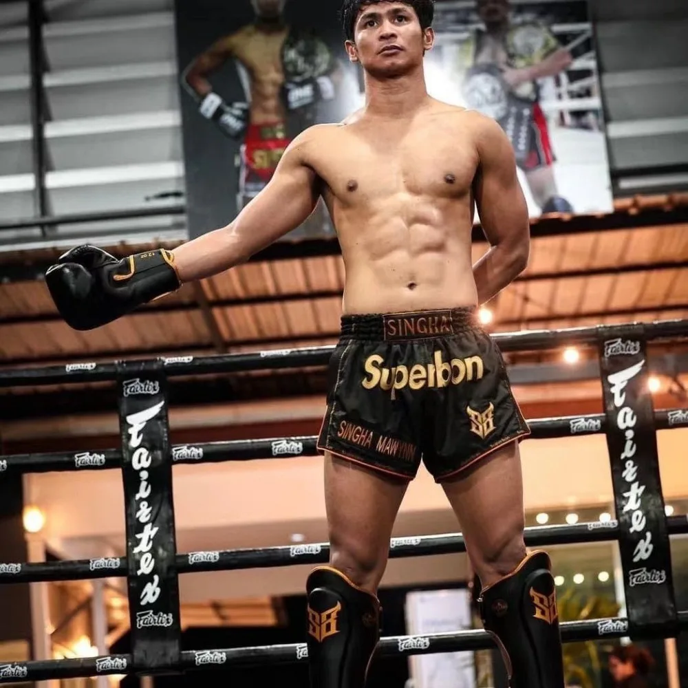 Professional Unisex Boxing/Muay Thai Fighting Shorts Superbon Sports Combat Training and Exercise Shorts