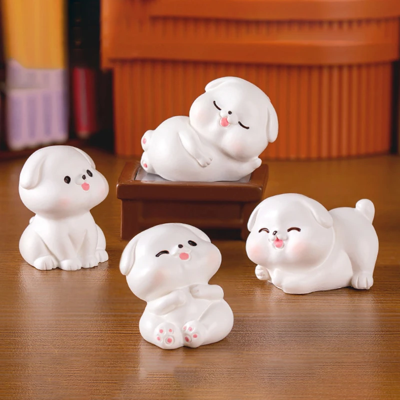 

Милая мультяшная собака, миниатюрные Ландшафтные украшения, фигурки, Миниатюрные для украшения дома, спальни, аксессуары для стола, декор интерьера автомобиля