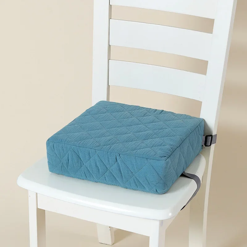 의자 패드 쿠션 어린이  식탁 의자 부스터 쿠션 프리미엄 가죽 케이스 탈부착 가능 세탁 가능 편안한 소프트 시트 쿠션