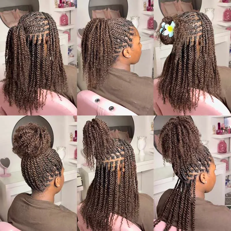 10-22Inch Afro Kinky Bulk QVR 100% Human Hair Extensions No Weft 50g/Pack Brazilian Remy Bulk for Locs Micro Twist Braiding Hair 6