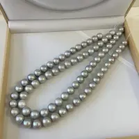 YUEMOON Пресноводные жемчужины серые 10-11 мм