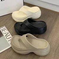 Thick Botton Beach Flip Flops for Women Clip Toe Soft Sole Platform Slippers Woman Summer Non-Slip Chunky Wedge Sandals Female 1