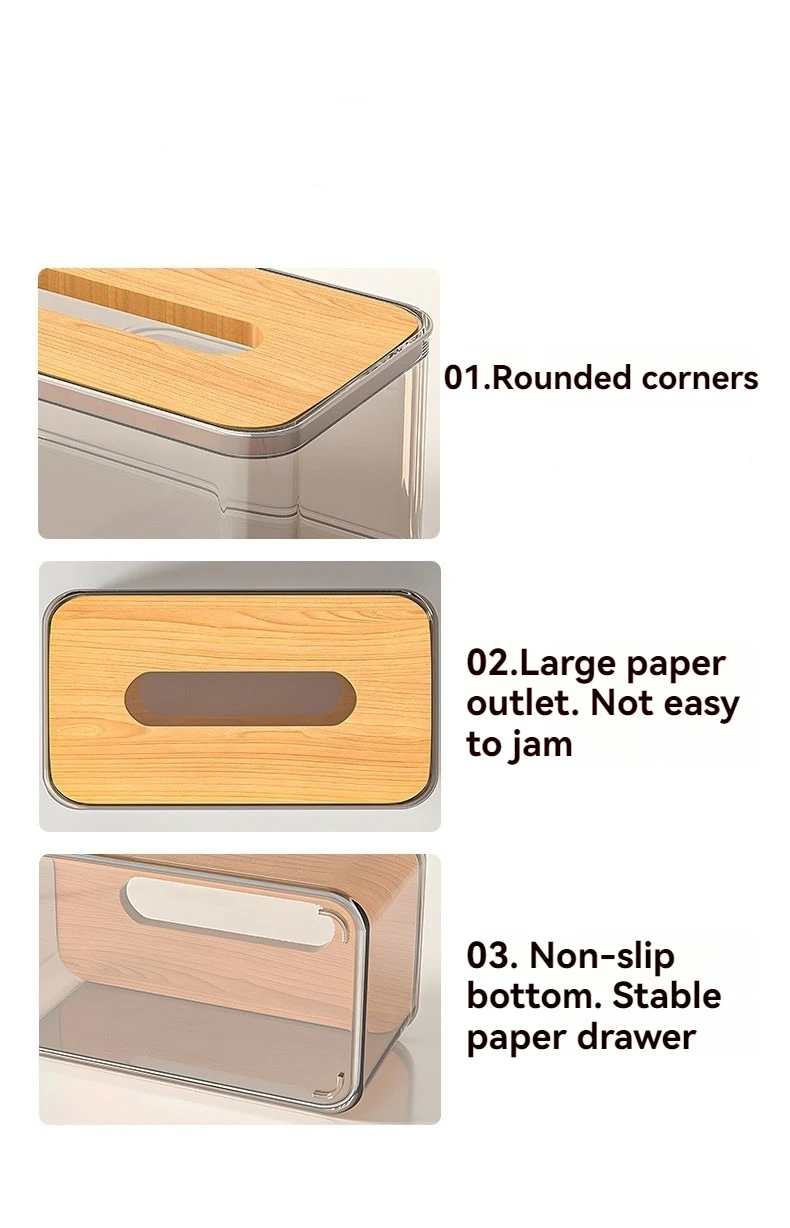 1 Stück/Einfache Taschentuchbox für den Hausgebrauch, Wohnzimmer-Tisch-Taschentuchbox, Kreative Luxuriöse Aufbewahrungsbox – Detail 8