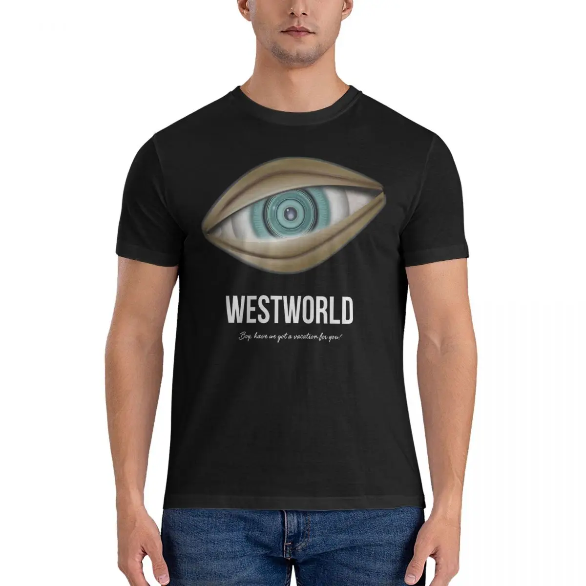 

Alternative Movie T Shirts Men's Pure Cotton Fun T-Shirts Crewneck Westworld Tee Shirt Short Sleeve Clothes Gift Idea