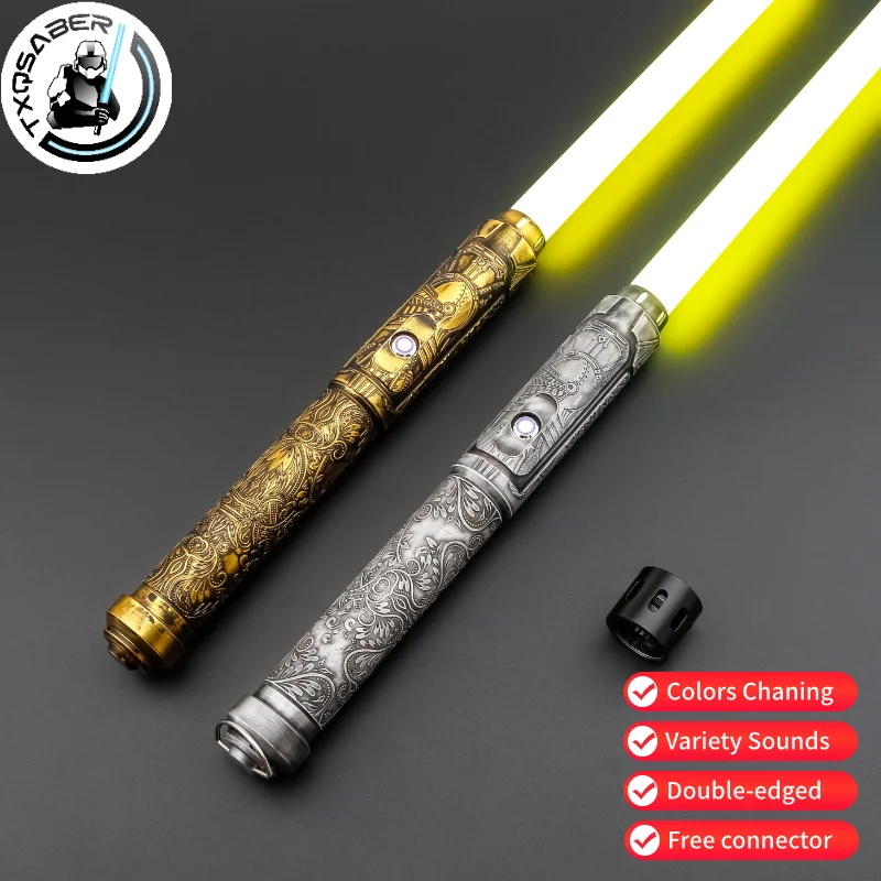 Txqsaber Lightsaber Rgb Heavy Dueling Metal Hilt Blade Colors Change Blaster Yoda Cosplay Giocattoli Per Bambini Juguetes Laser Sword
